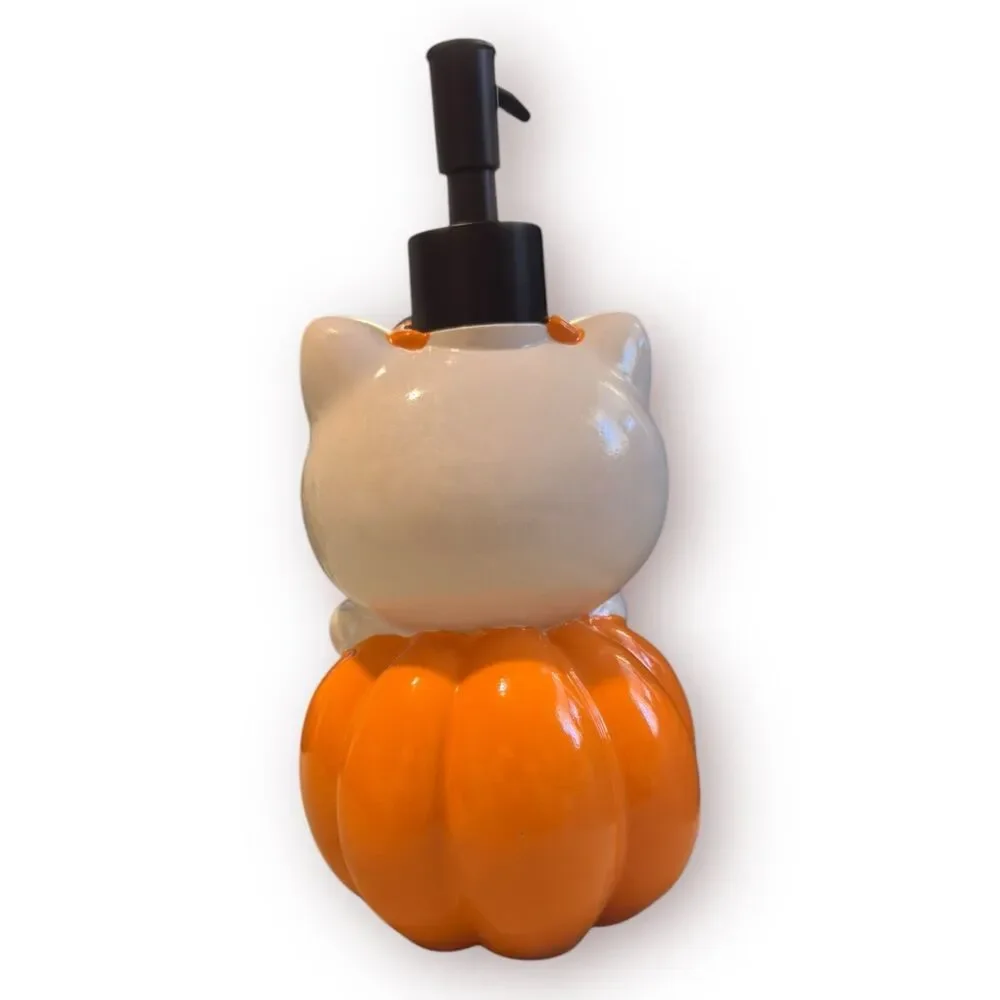 Sanrio Hello Kitty‎ Halloween Orange Pumpkin Soap Lotion Pump Dispenser NEW